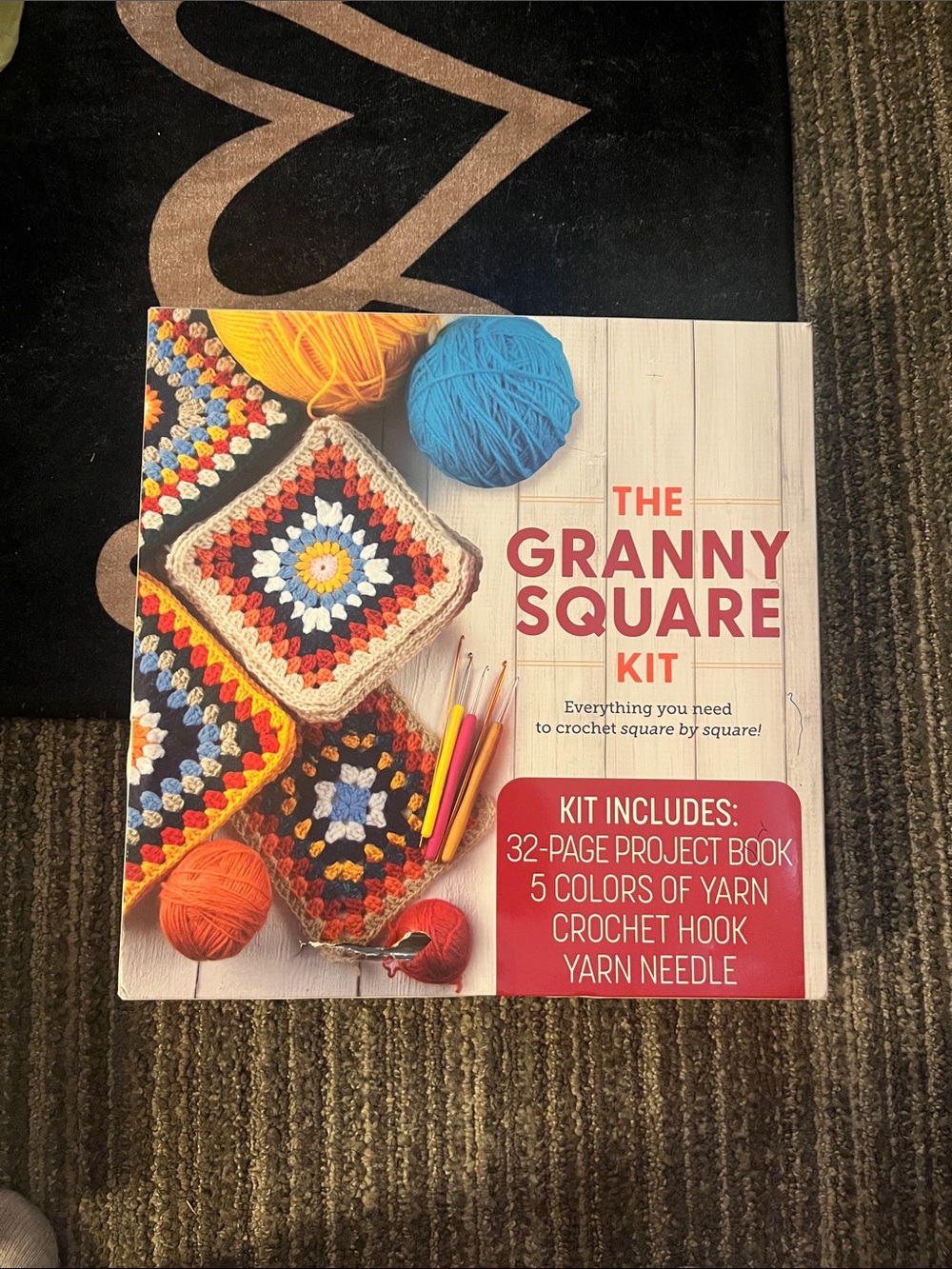 The Granny Square Kit - Multi Color Crochet Beginners Kit Never used 315